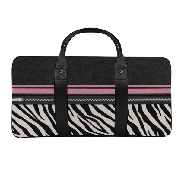 Zebra Print Large Travel Luggage Gym Bags Duffel Tote Bags
