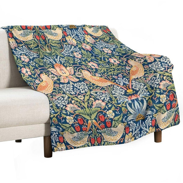 The Strawberry Thieves Pattern Wrinkle-free Throw Blanket
