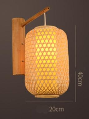 Woven Bamboo Chinese Bamboo Art Wall Lamp