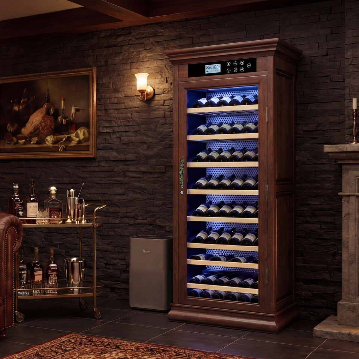 Temperature Control Professional Wooden Refrigerated Wine Cabinet