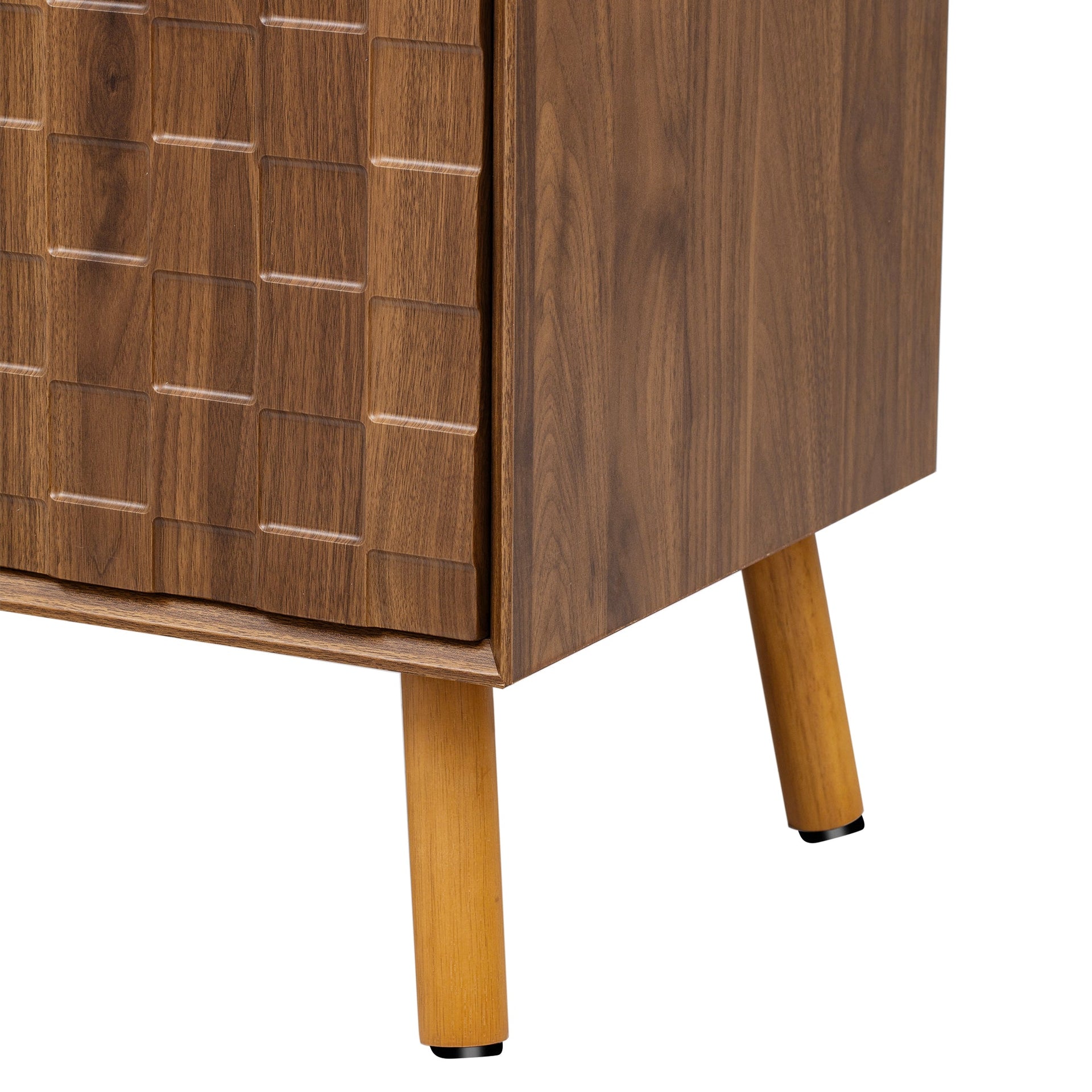 70' Mid-Century Modern TV Stand, Media Console Table for TVs up to 80'', Entertainment Center with 5 Solid Wood Legs for Living Room, Bedroom