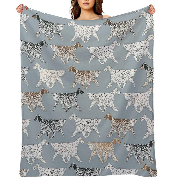 All The English Setters! Throw Blanket