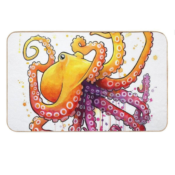 Octopus Sunrise Bath Mat