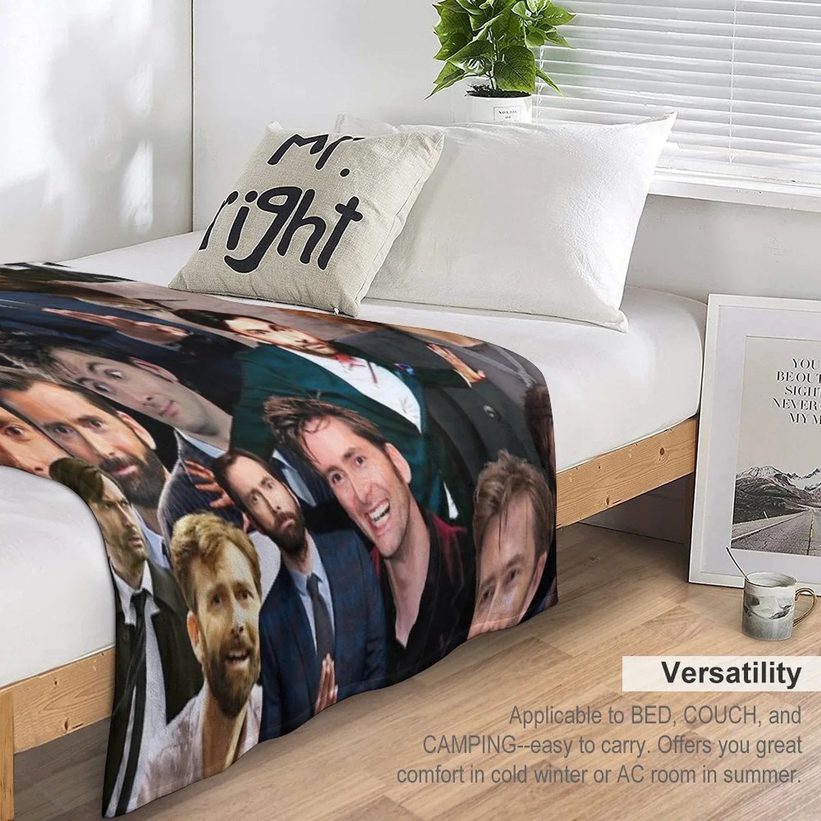 David Tennant Collage Throw Blanket