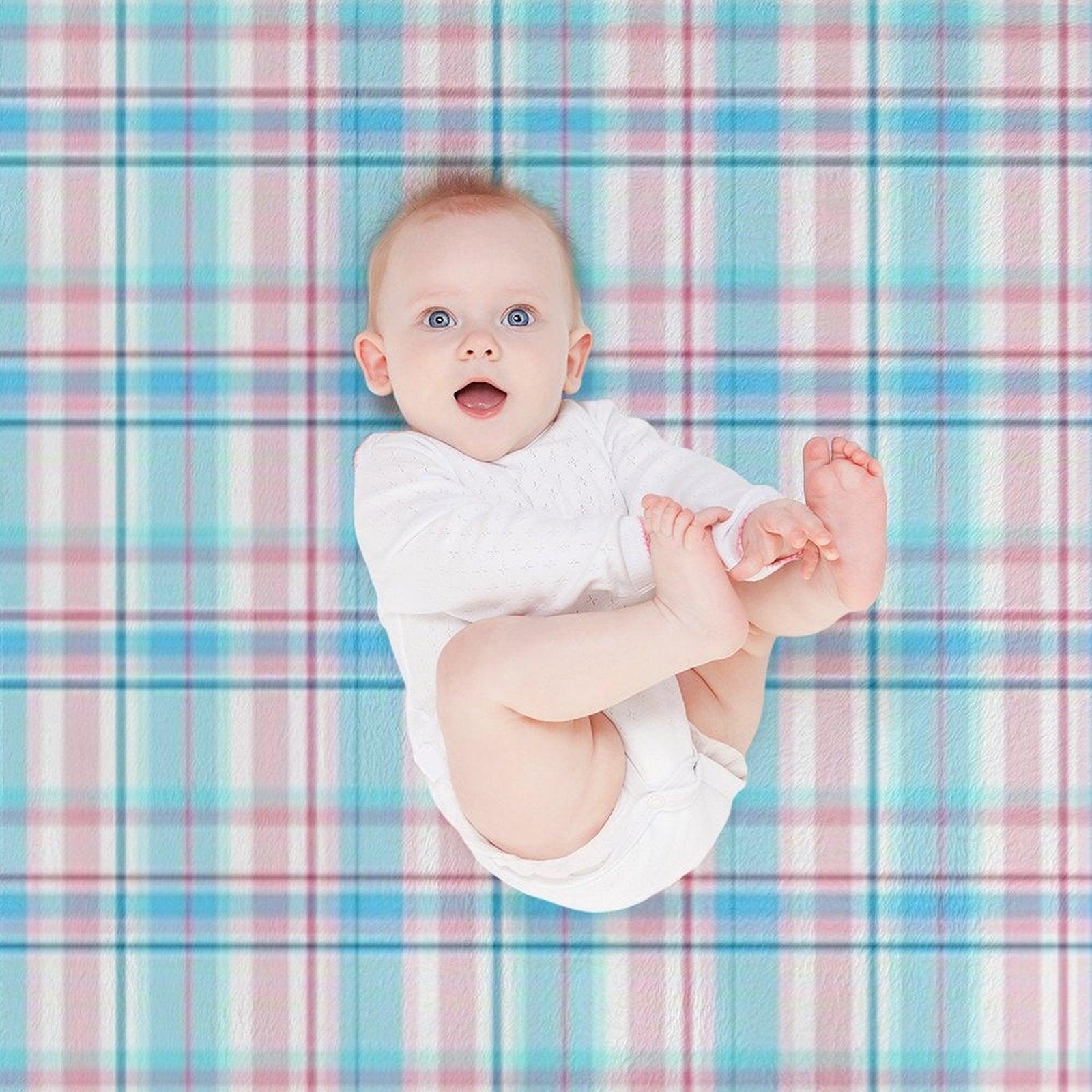 Trans Pride Tartan Throw Blanket
