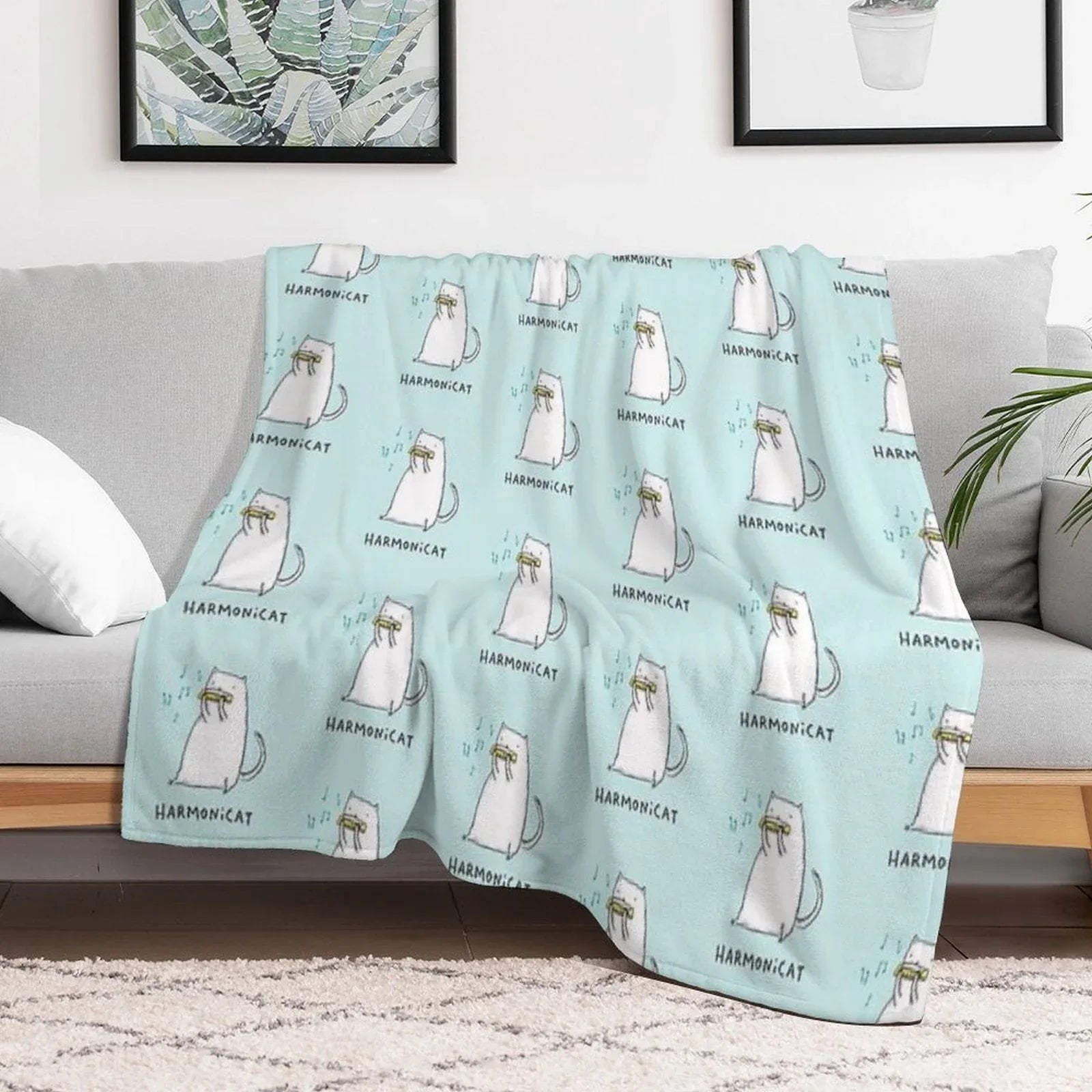 Harmonicat Throw Blanket