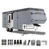 Umbrauto 5th Wheel RV Cover Upgraded 7 Layers Top Anti-UV Waterproof Breathable Camper Covers - gray / Fits 34-37ft 450