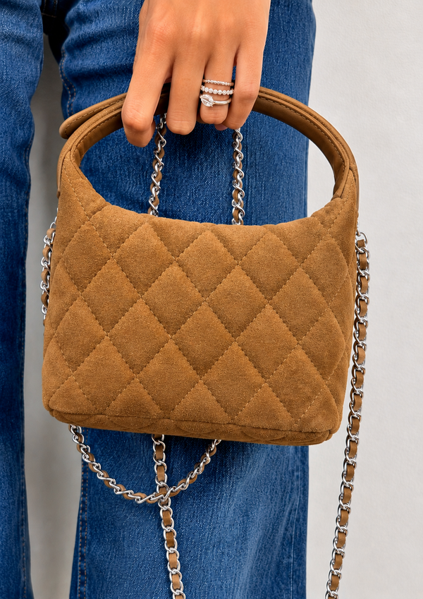 Christy Quilted Mini Suede