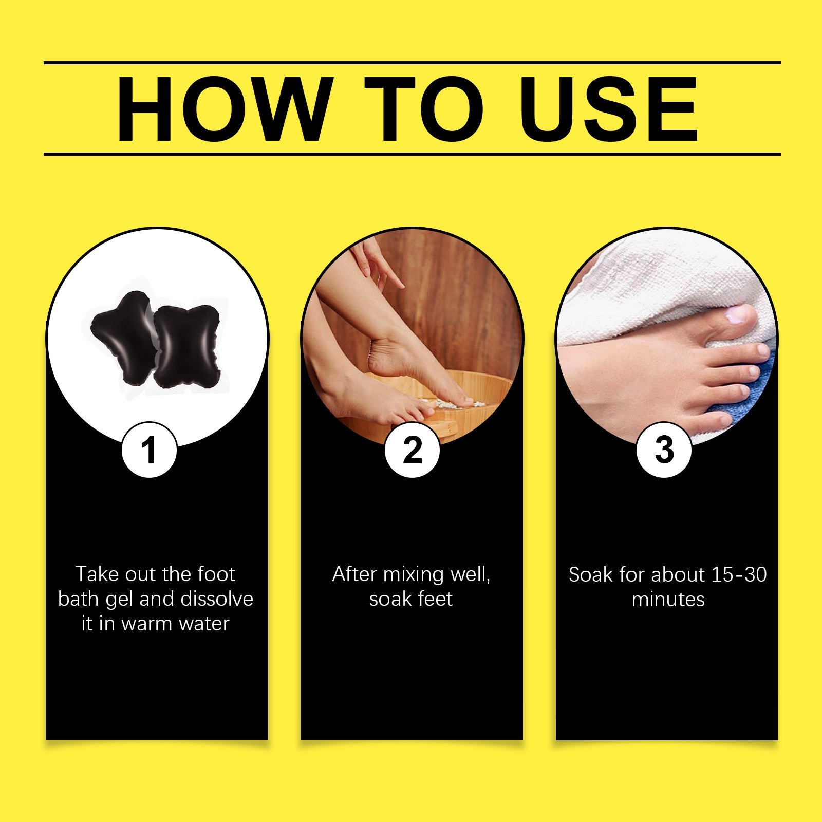 Foot Bath Foot Gel, Herbal Essence Leg Waist Care Foot Soak Package Foot Gel