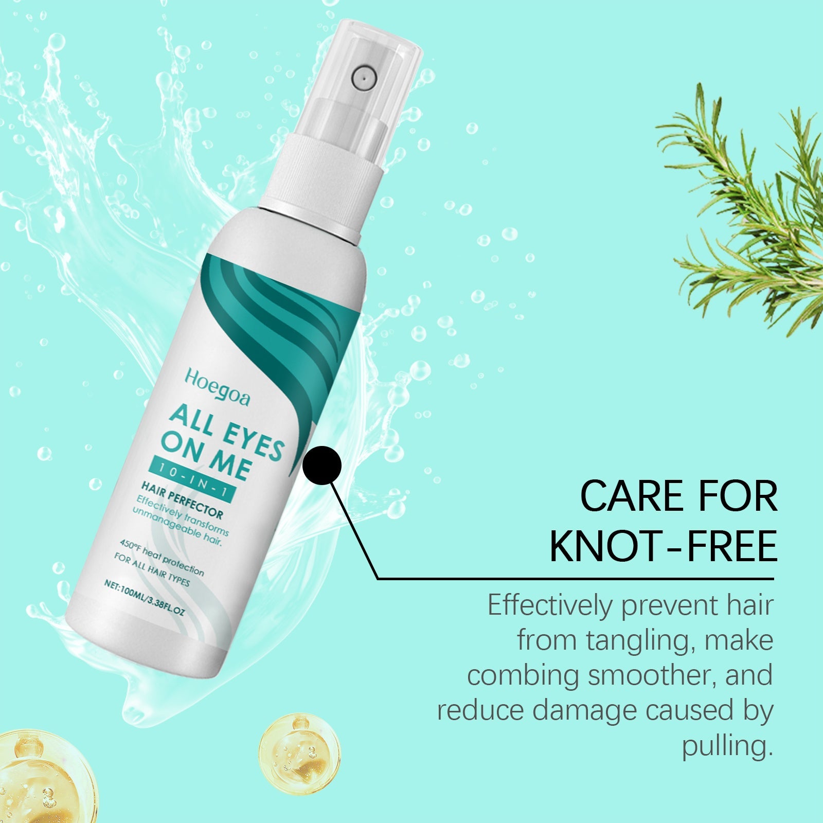 Hair Care Essence Spray Nourishes Hair, Leaves Fragrance, Moistens And Smoothes Straight Curls, Maintaining Fragrance