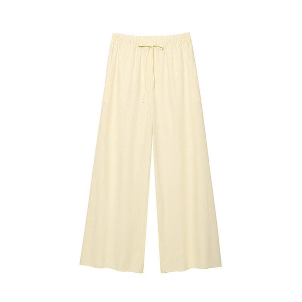 Elegant Solid Color Bubble Sleeve Blouse and Long Pants  Style Fashion Casual Loose Fit