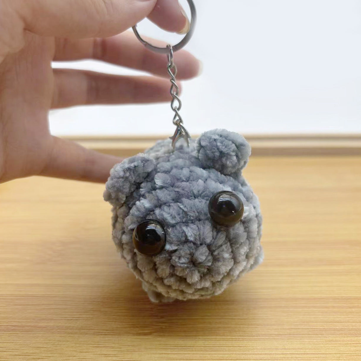 Chenille singing sad hamster keychain pendant Hamster emotional comfort doll
