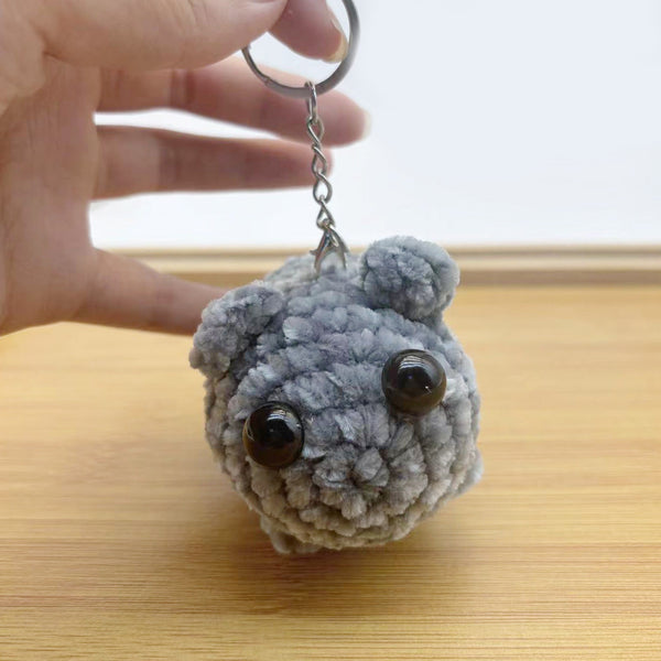 Chenille singing sad hamster keychain pendant Hamster emotional comfort doll