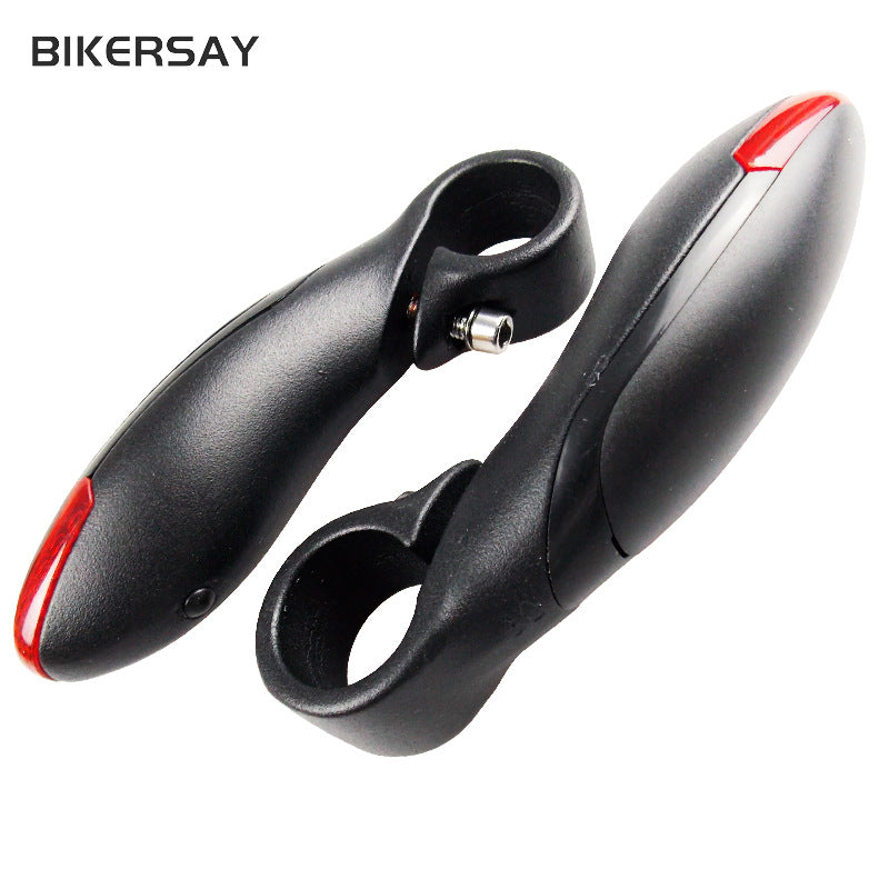 Mountain Bike Steering Handlebar Light LED With Light Auxiliary Handlebar Horn Handle Cover Safety Warning Bicycle Equipment Accessories