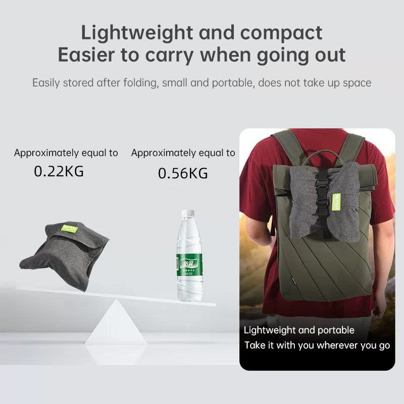 Memory Foam Travel Pillow for Plane, Train & Car - Neck Support Cushion with Washable Cover, Ideal for Sleeping