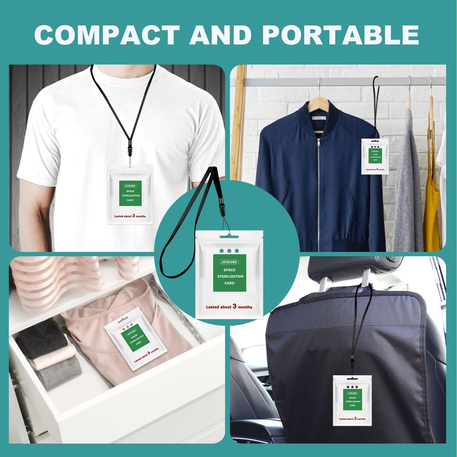 Space Purification Card Lanyard Easy To Carry Portable Space Air Purification Protection Card Stickers