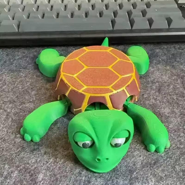 3D - printed Panicked Turtle Coaster: Insulated, for stress relief, doubles as mug base decor