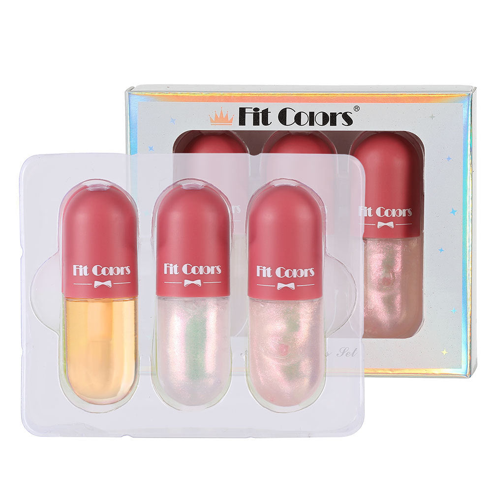 Rich Lip Dye Lip Liquid Partial Pearlescent Fine Flash Moisturizing Hydrating Temperature Controlled Discoloration Lip Oil Lip Gloss Liquid Set Box