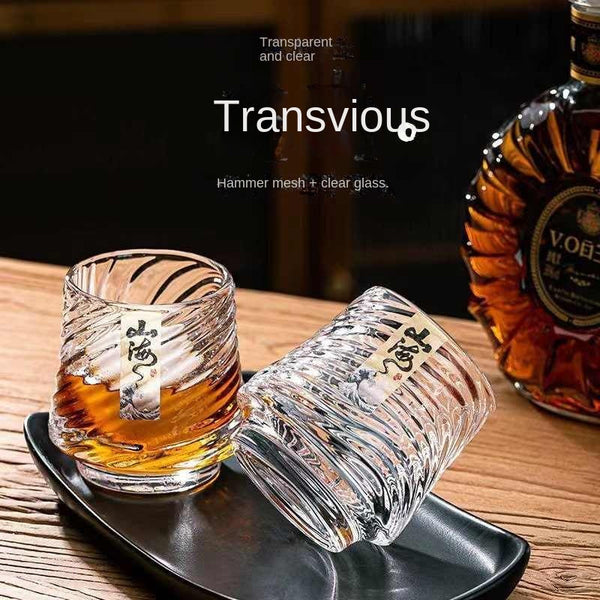 Shanhai glass whiskey cup personalized niche home wine cup mini wine glass beer cup