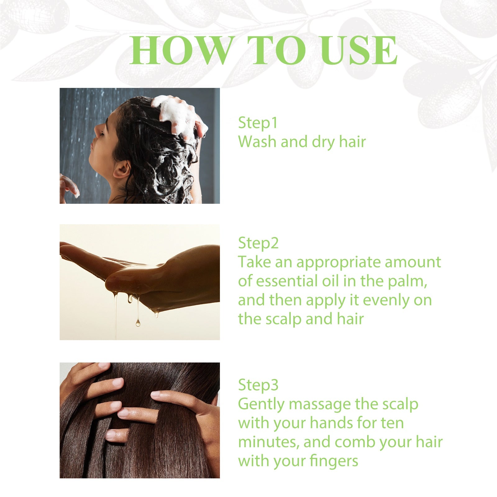 Rosemary Essential Oil For Hair Care, Anti-Frizz, Long Lasting, Soft Stay, Repair, Perm And Dye Hair Care