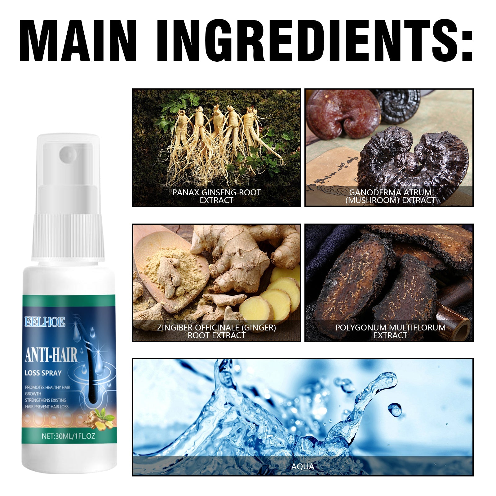 Ant-Hair Loss Spray, Nourish Hair Repair Dry Strong Hair And Protect Hair Thick Hair