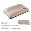 Outdoor 3D Sponge Pillow Automatic Inflatable Pillow Camping Tent Air Cushion Pillow Travel Portable Cervical Neck Pillow - Khaki