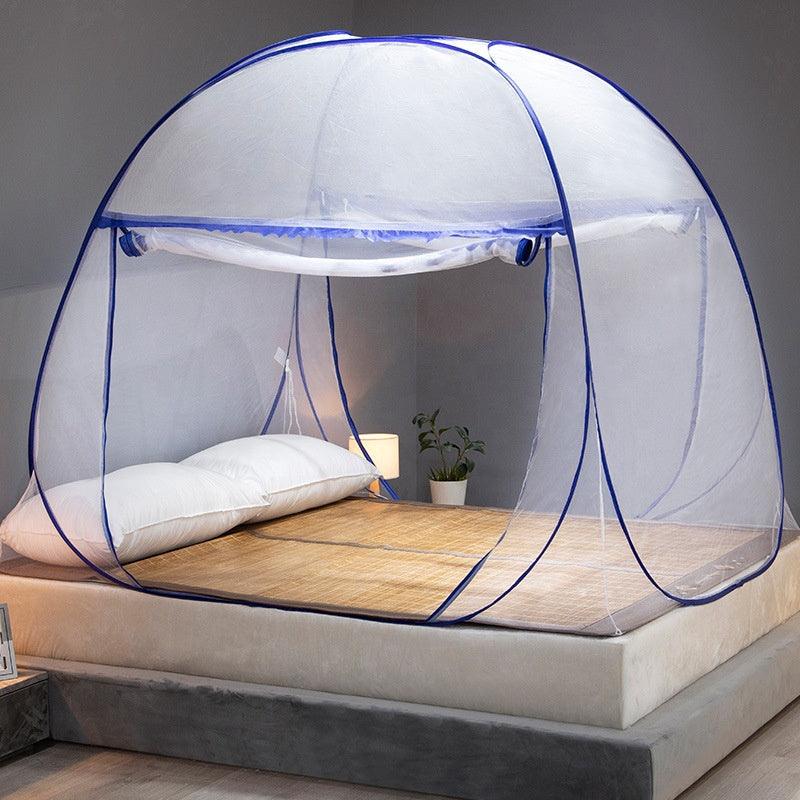 Mongolian bag mosquito net installation-free steel wire bottomless folding single-door magic mosquito net Mosquito net