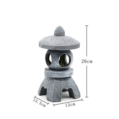 Solar-Powered Zen Garden Decor: Pagoda Lanterns & Statues