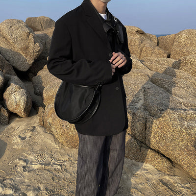 Casual Simple Dumpling Bag Trendy New Fashion Nylon Two-In-One Shoulder Messenger Bag For Men