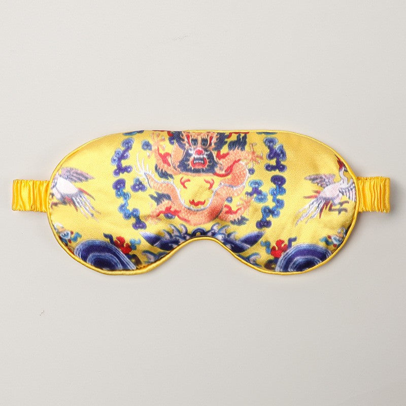 Double-Sided Imitation Silk Eye Mask Satin Silk Eye Protection Blackout Sleep Mulberry Silk Eye Mask Printed Spot Wholesale