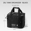 Outdoor Large Capacity Storage Bag 20L Set Pot Cooker Collision Resistant Multifunctional Portable Gas Tank Storage Bag Camping - Black