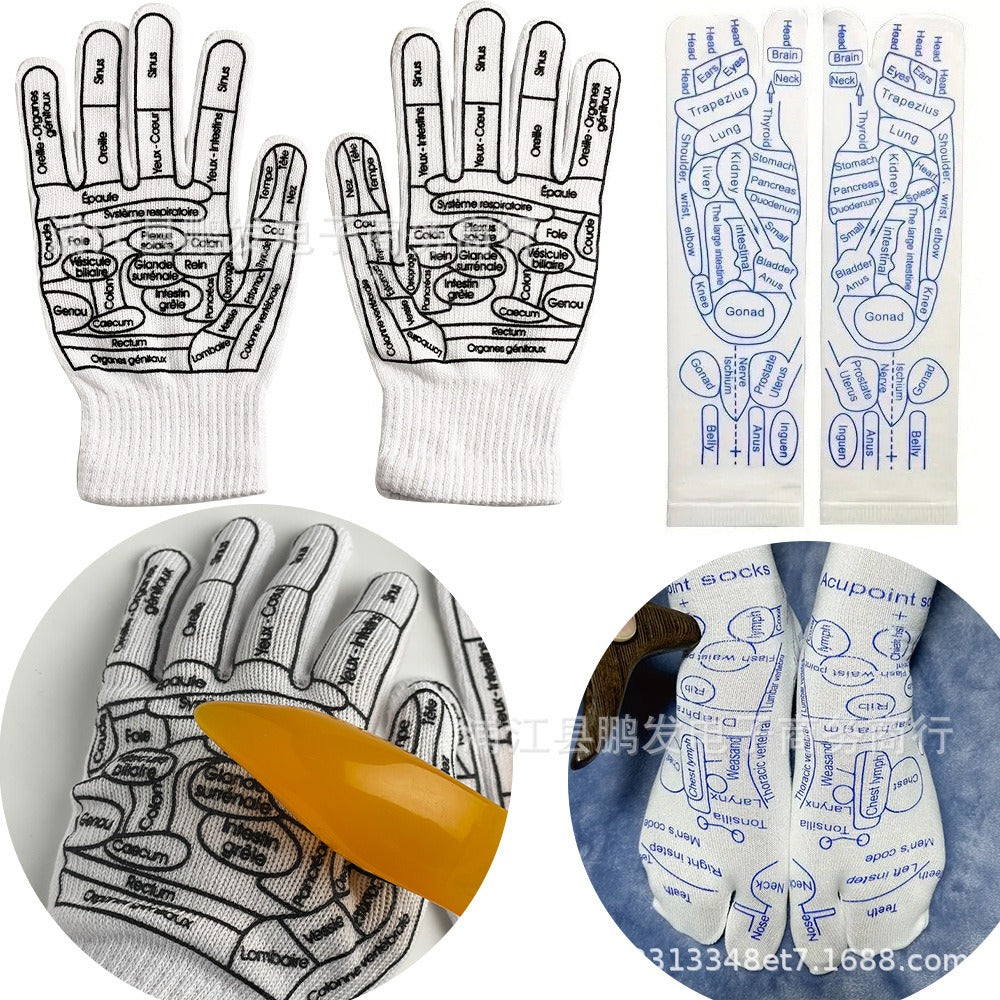 Reflexology Socks Women Foot Massage Meridian Acupoint Reflex Area Acupoint Socks And Foot Acupoint Illustration Socks for Foot