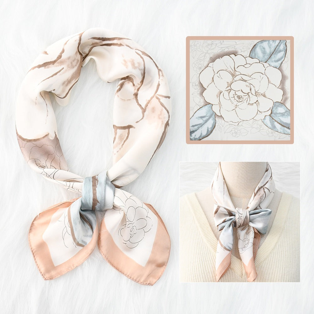 Silk Scarf Women's Sunscreen Beach Imitation Silk Versatile Silk Scarf Neckband