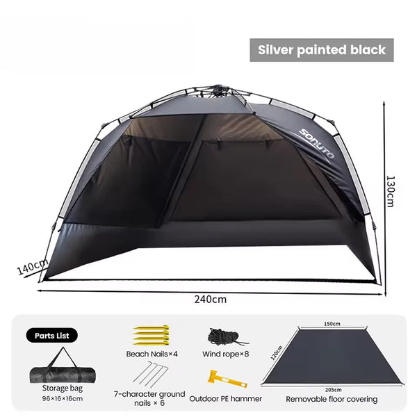 Outdoor 3-4 person one-touch quick-set tent, suitable for beach, fishing, family trips, picnics, parks, UV-resistant with sunsha V.I.P Digital Presence