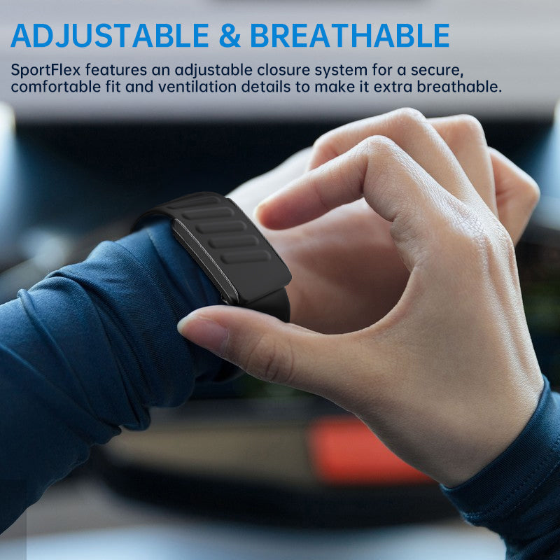 SportFlex Soft-Touch Silicone Wrist Band: a waterproof and sweatproof replacement band that is compatible with the WHOOP 4.0 HRM