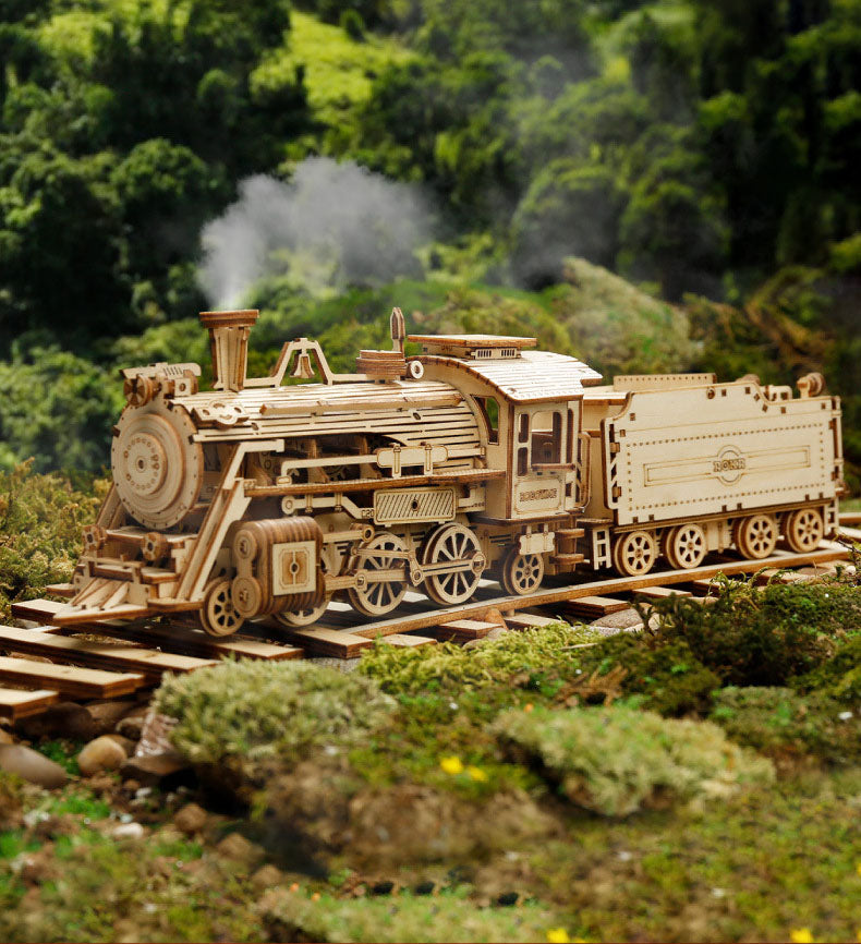 3DIY Hand Assembled Train Jeep Truck Children's Toy Boy Gift Wooden 3D Puzzle