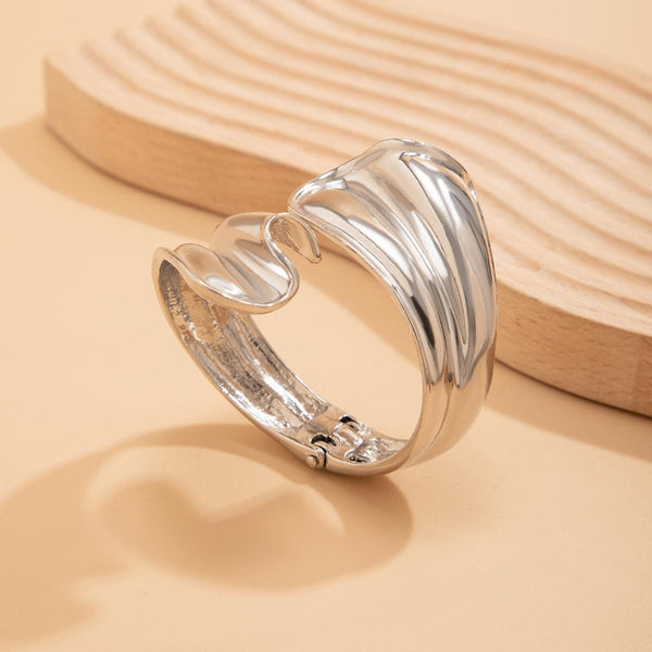 Punk style exaggerated irregular folds personalized winding fish tail bracelet Bracelet