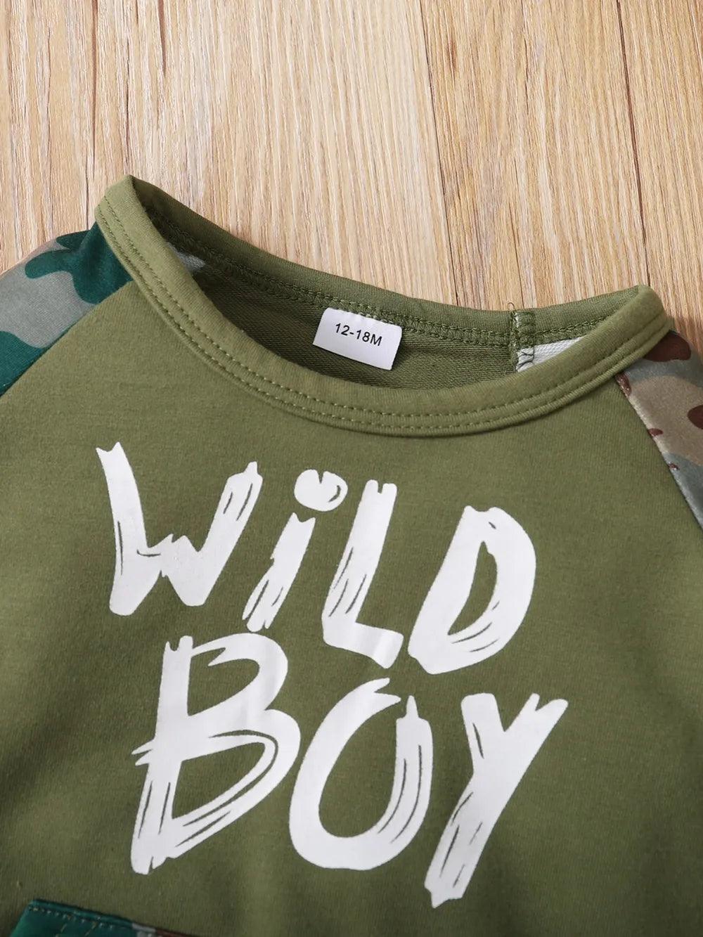 Children's Camouflage Top and Pants Set