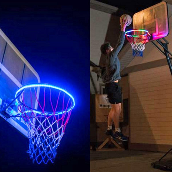 1 PCS LED Basketball Hoop Light Basketball Rim Changing Induction Lamp Shoot Hoops Solar Light Playing At Night LED Strip Lamp - Gifts for You 'n Me