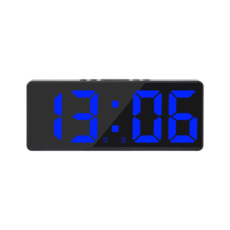 Multifunctional LED Digital Clock: Features number display, color nightlight, temp, calendar, alarm. Large size, backlit, great