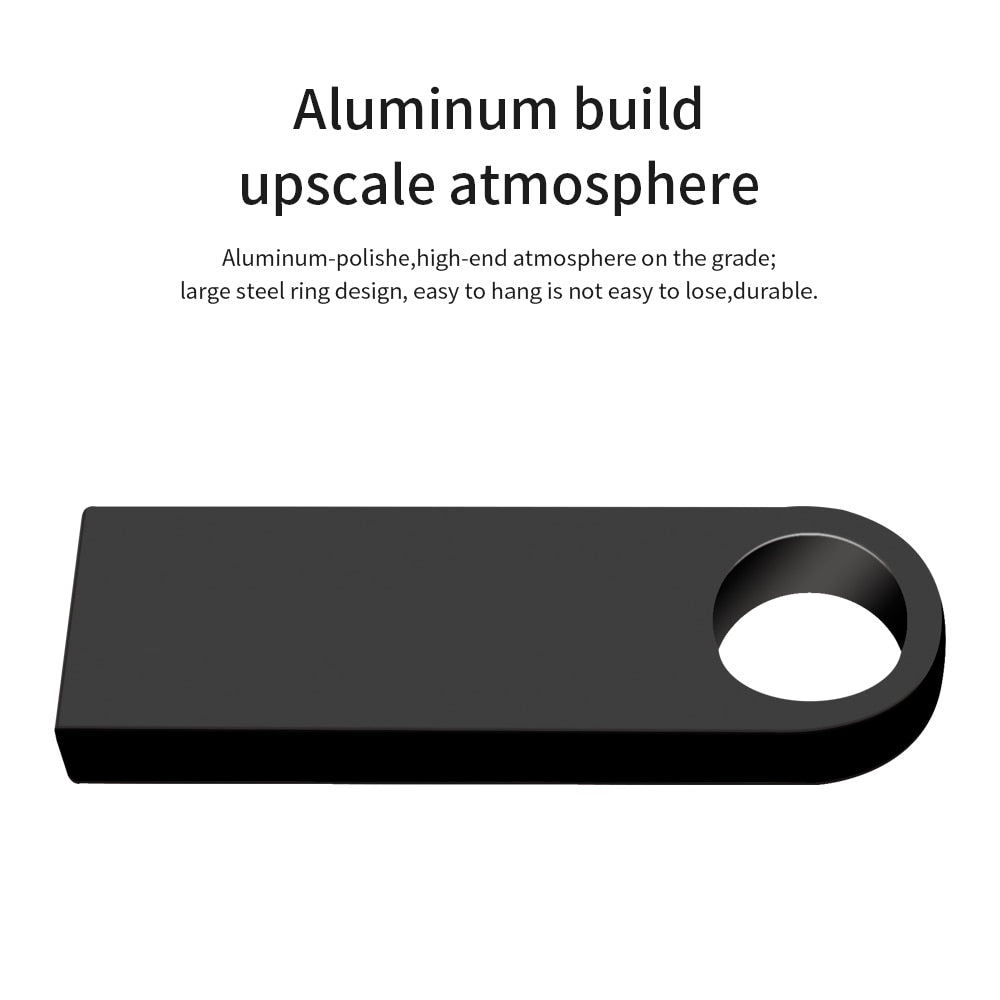 Usb flash drive 32 GB 3.0 metal pen drive 64GB pendrive 16GB 8GB 4GB 128GB silver key flash drive waterproof custom  NO logo