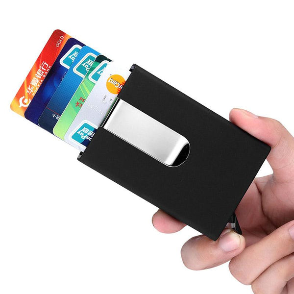 Men's Wallets Credit card holder Automatic card sets business aluminum wallet card sets cash clip holder