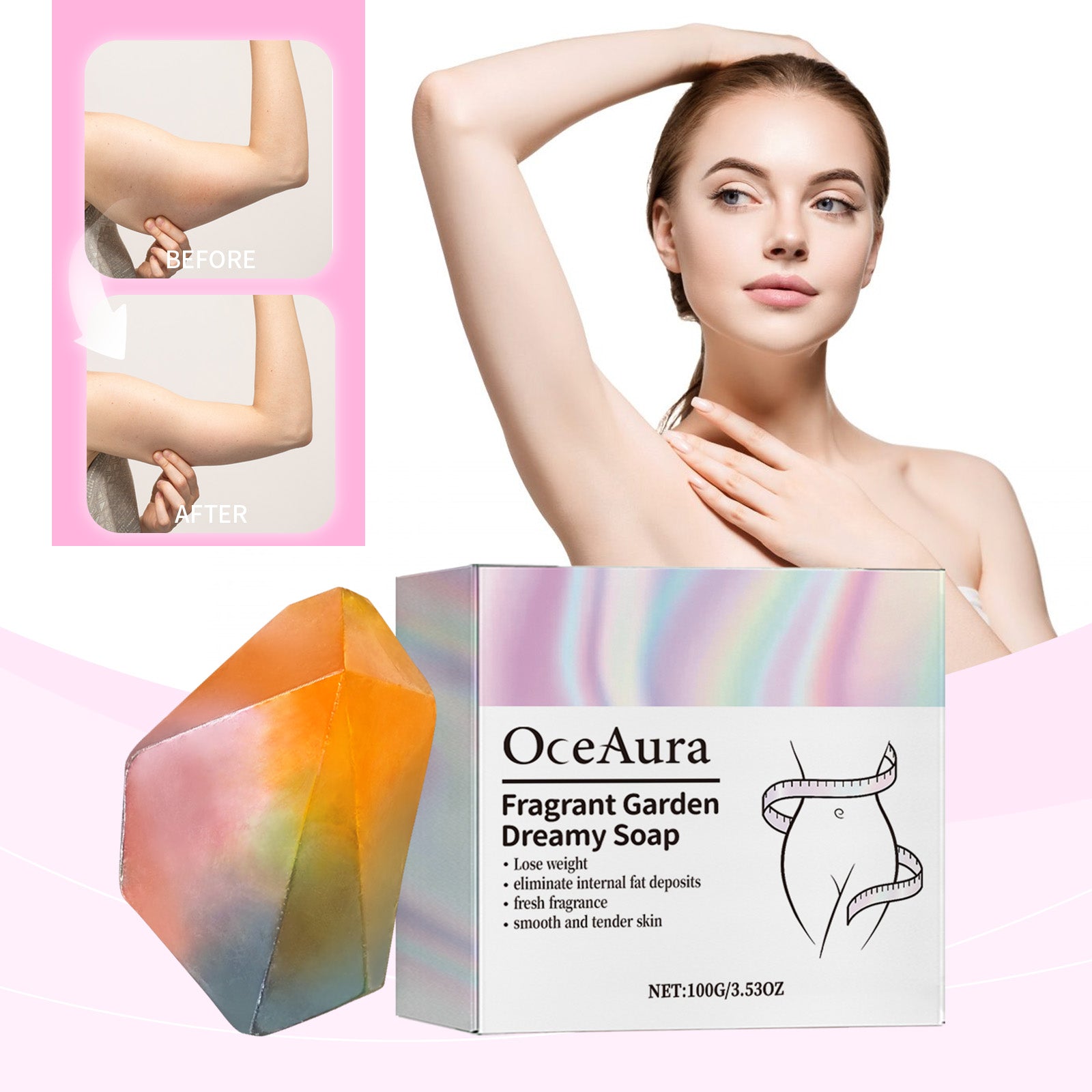 Oceaura Slimming Soap, Wash Your Face And Bathe Your Whole Body Soap Clean And Gently Moisturize Your Skin Care Long Lasting Fragrant Bath Soap