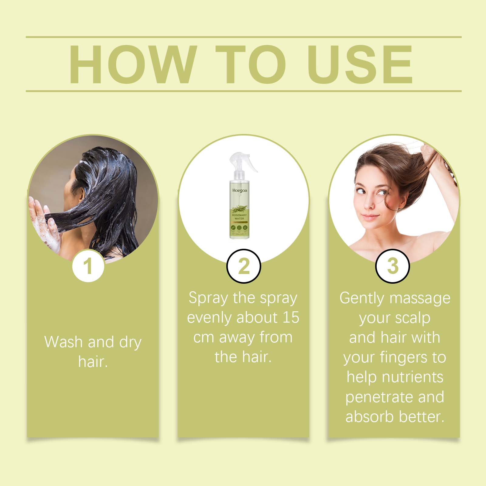 Rosemary Hair Care Spray Nourishes, Nurses, Softens And Leaves Fragrance, Strengthens And Restores Glossy Hair