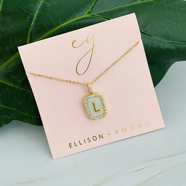 Initial Deco Open Locket Pendant Necklace - Gifts for You 'n Me