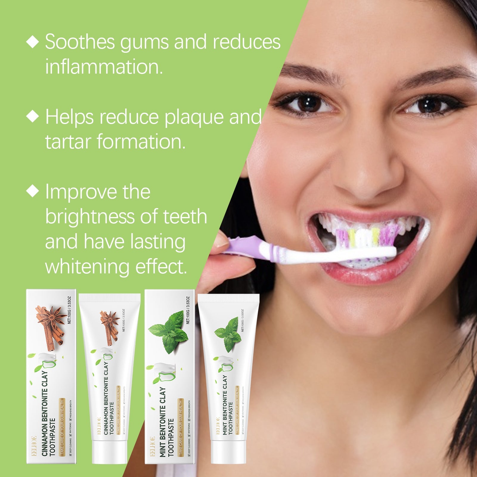 Volcanic Ash Tooth Cleaning Toothpaste Improves Yellow Teeth And Gently Cleans Tooth Dirt Daily Care Toothpaste