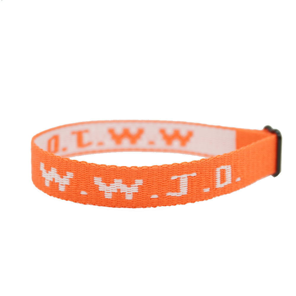Alphabet Jacquard Printed Wrist Strap Bracelet Strap Unisex WWJD Bracelet Adjustable Bracelet