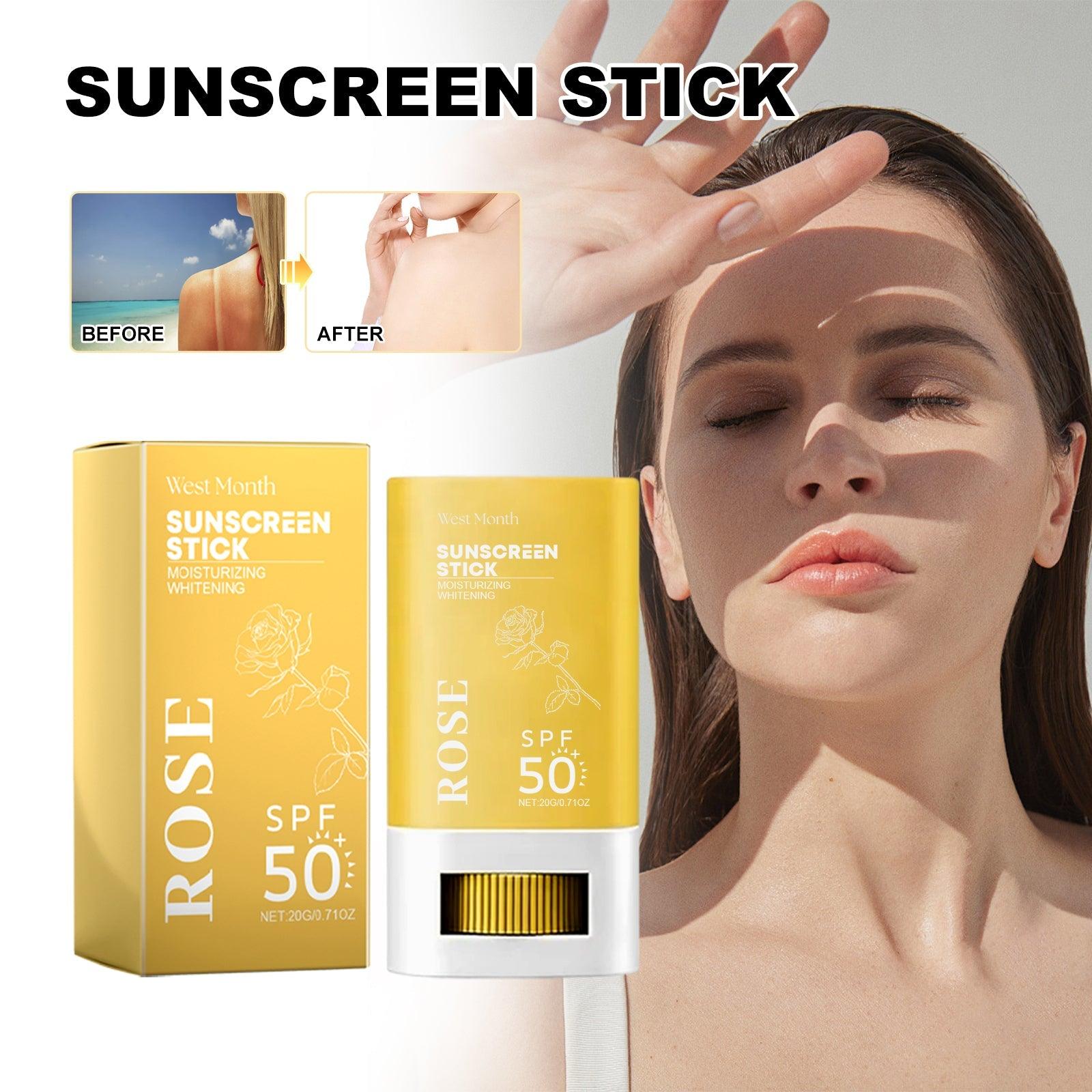 Sunscreen Stick, Refreshing Non-Greasy Concealer Moisturizing Whitening Skin Protection Cream