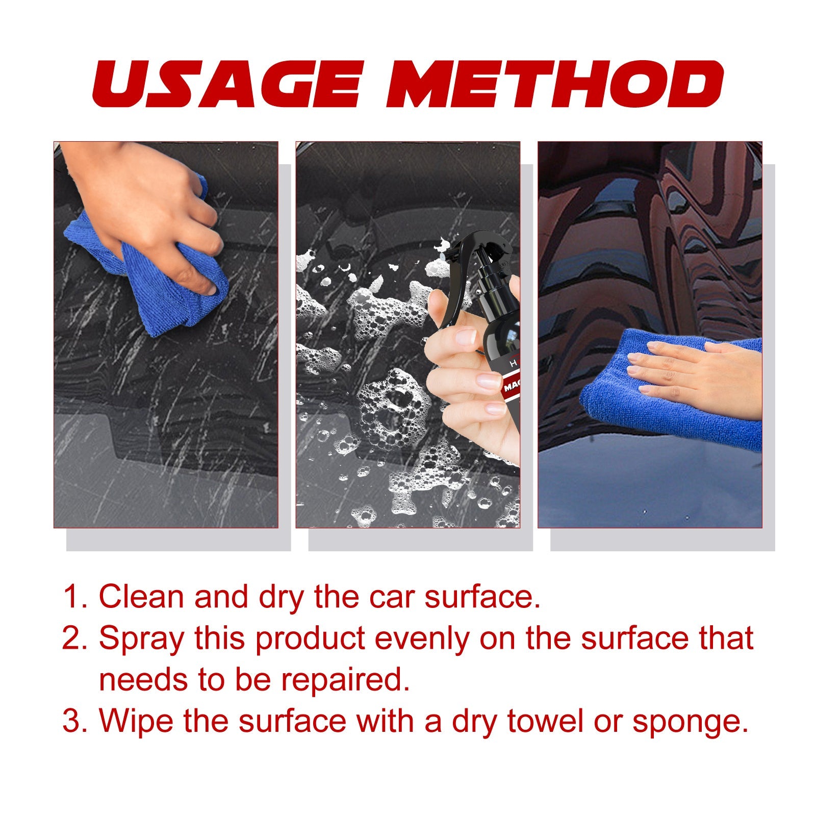 Nano Fix Protection Spray, Car Coating Agent Car Paint Maintenance Coating Crystal Wax Sealing Glaze Coating Spray