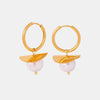 18K Gold-Plated Bead Dangle Earrings